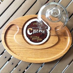 Vintage Cheese and Cracker Wooden Board